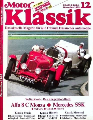 Deckblatt Motor Klassik (12/1985)